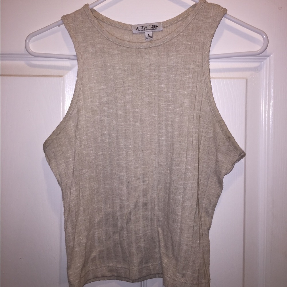 Beige crop top